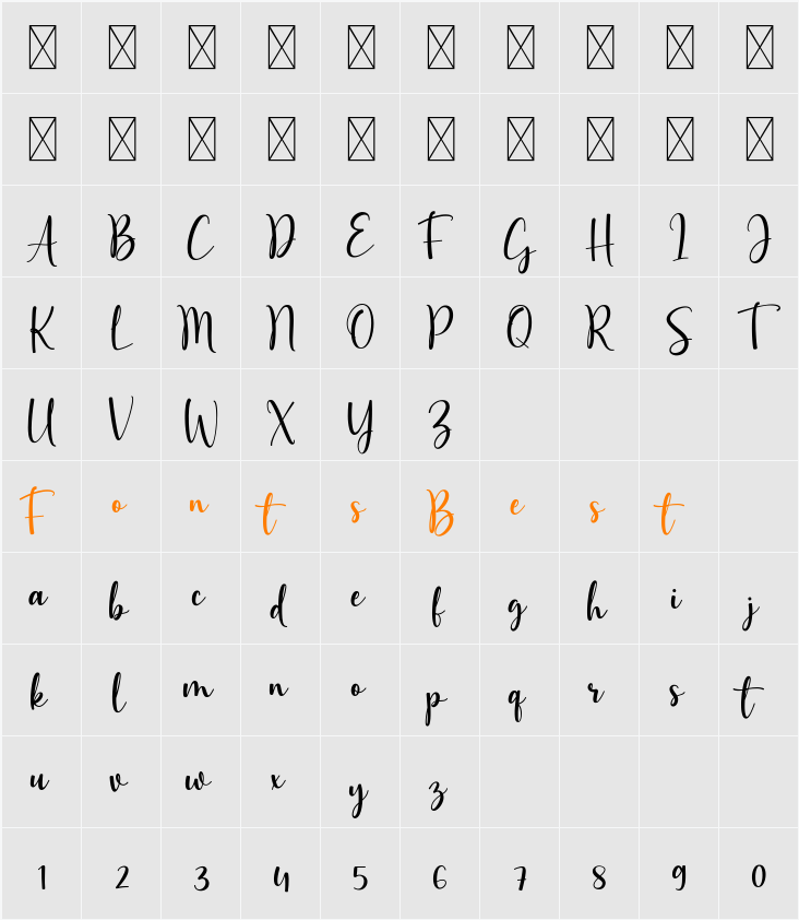 Normal Character Map