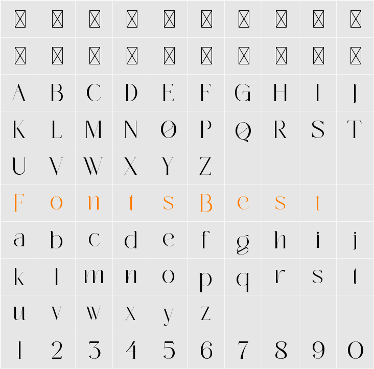 Quinsi Character Map