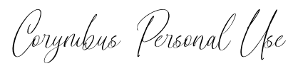 Corymbus Personal Use Font Image