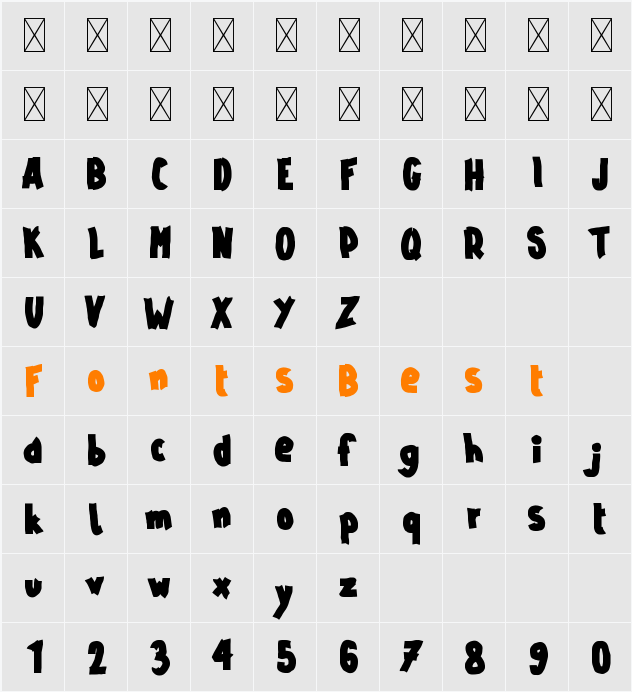 HyperSchlag ExtraBold Character Map
