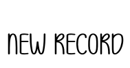 New Record Font Image