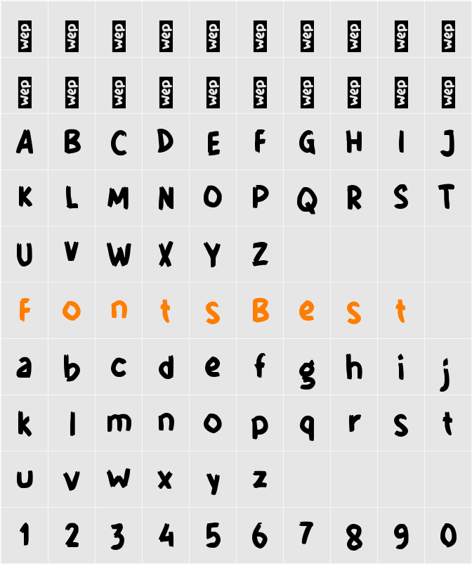 f Figu Morisca Character Map