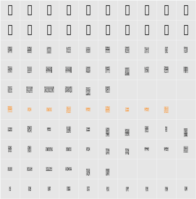 ACSF Adorable Character Map