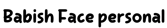 Babish Face personal Font Image