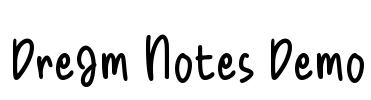 Dream Notes Demo Font Image