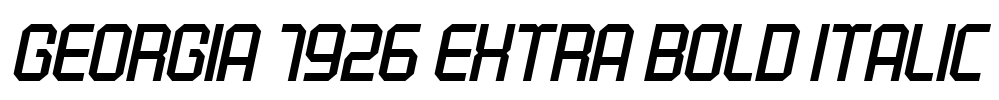 Georgia 1926 Extra Bold Italic Font Image