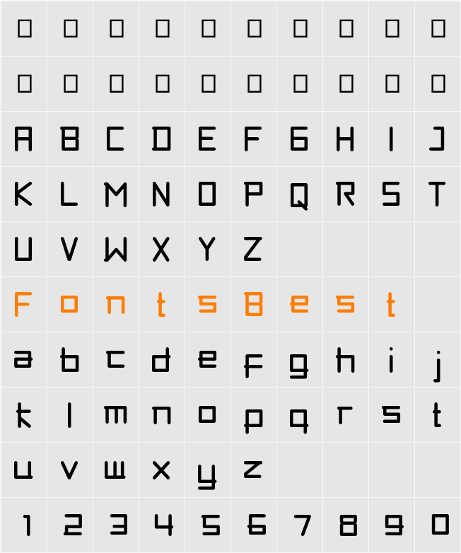 abubble Character Map