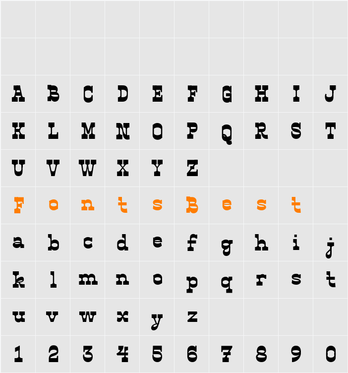 ET_Contrapunto Black Character Map