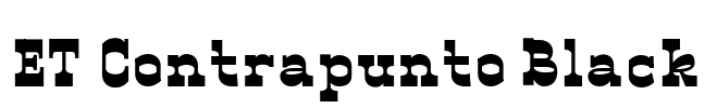 ET_Contrapunto Black Font Image
