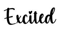 Excited Font Image