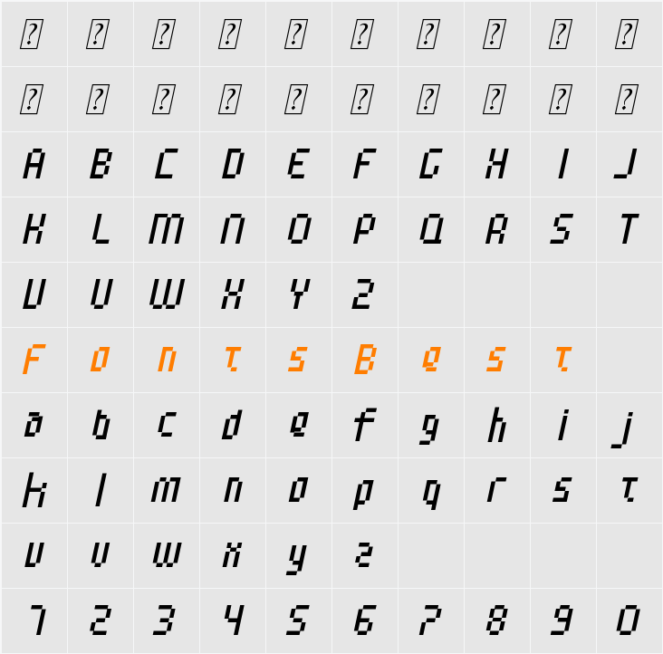 Speed Pixel Character Map