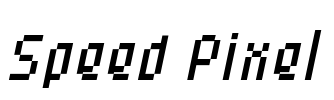 Speed Pixel Font Image