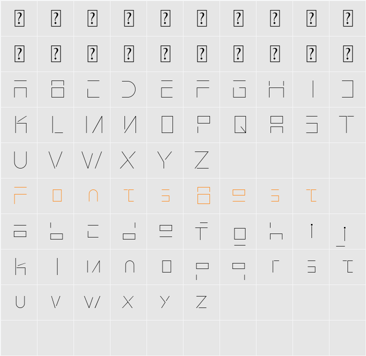 tobminx Character Map