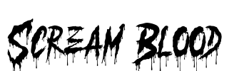 Scream Blood Font Image
