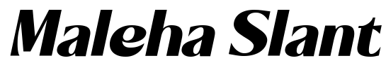 Maleha Slant Font Image