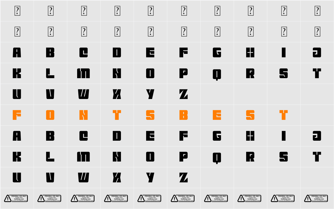 Liberisa PERSONAL USE ONLY! Character Map