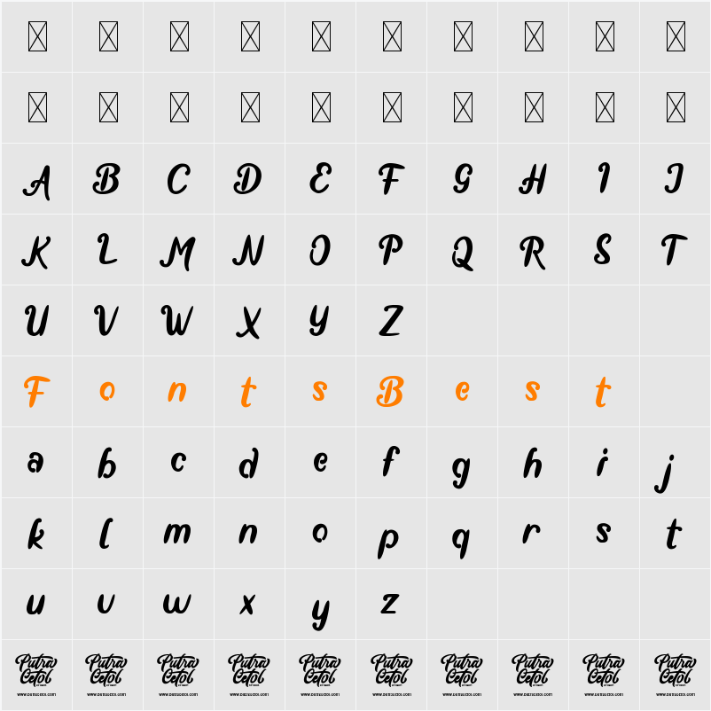 Absolute Joyful Character Map