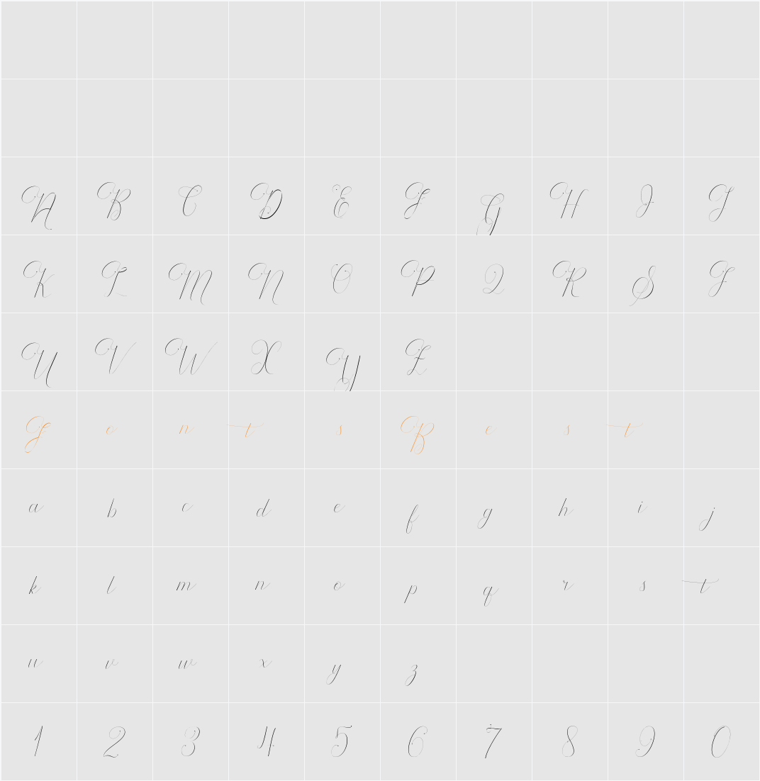 Scelflesh Character Map