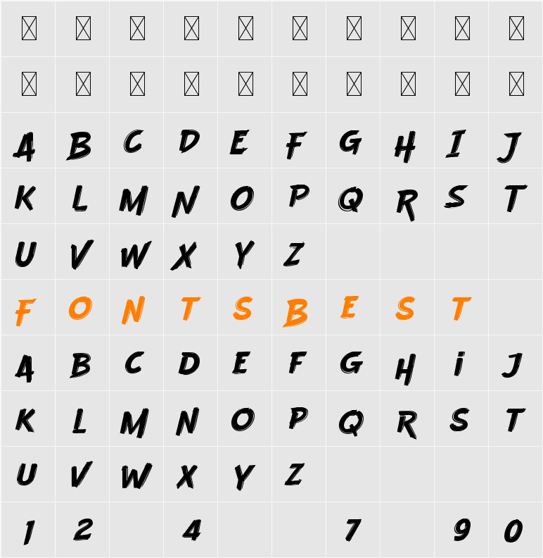 Booked Character Map
