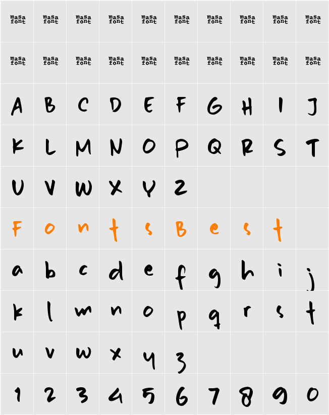 Magic Stick Character Map