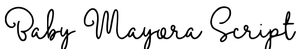 Baby Mayora Script Font Image