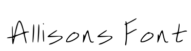 Allisons Font Font Image
