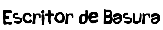 Escritor de Basura Font Image
