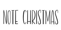 Note Christmas Font Image