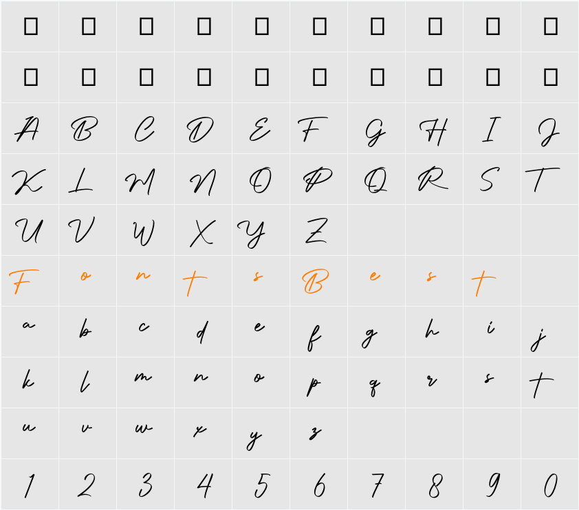 Authentic Character Map