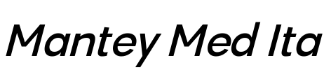 Mantey Med Ita Font Image