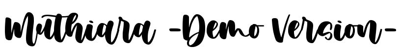 Muthiara -Demo Version- Font Image