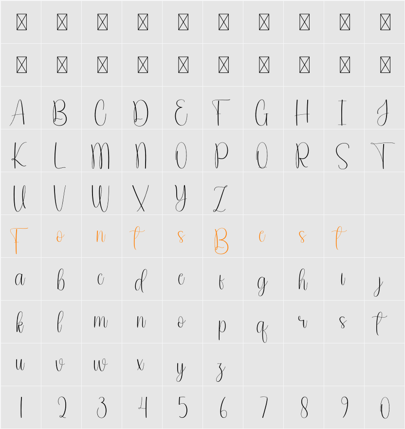 Claudy Character Map