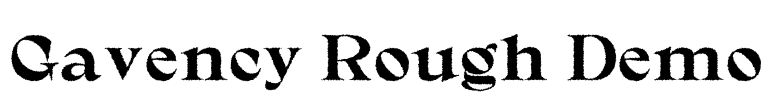 Gavency Rough Demo Font Image
