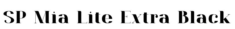 SP Mia Lite Extra Black Font Image