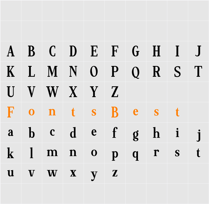 Minims Character Map