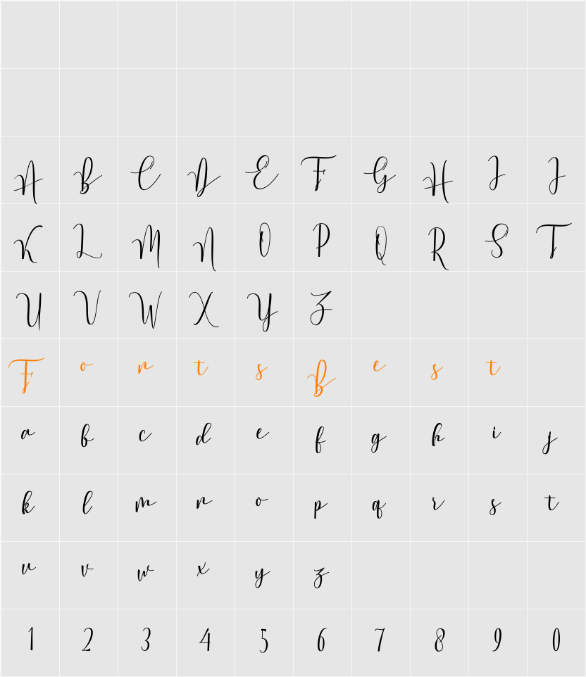 Achange Character Map