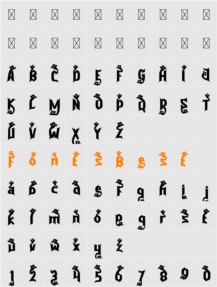 Purgatorie Ghost Character Map