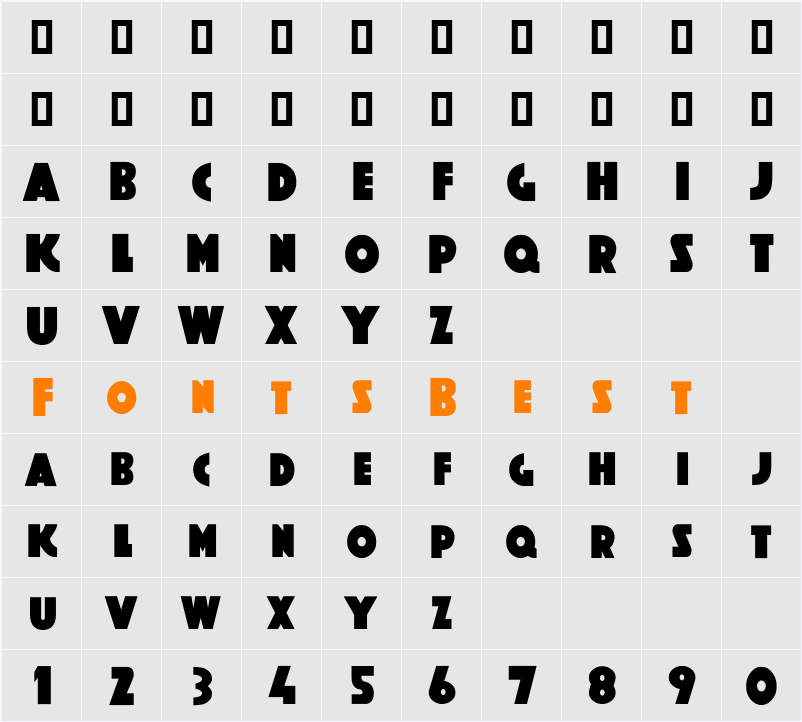 Aenigma LDR Character Map