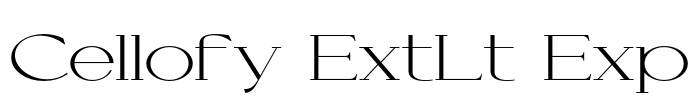Cellofy ExtLt Exp Font Image