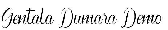 Gentala Dumara Demo Font Image