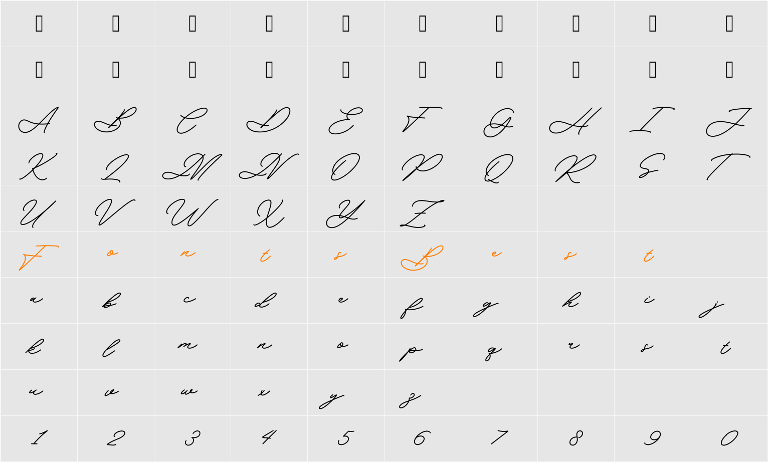 Yearlong_DEMO Character Map