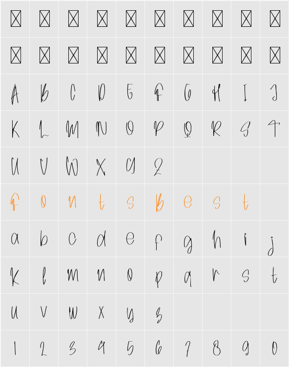 Archive Signature Character Map