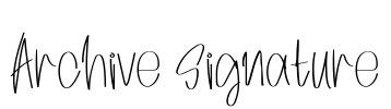 Archive Signature Font Image