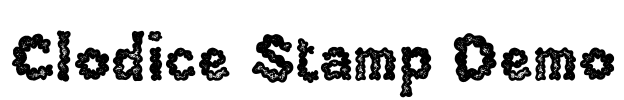 Clodice Stamp Demo Font Image