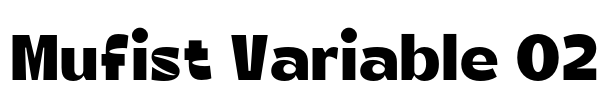 Mufist Variable 02 Font Image