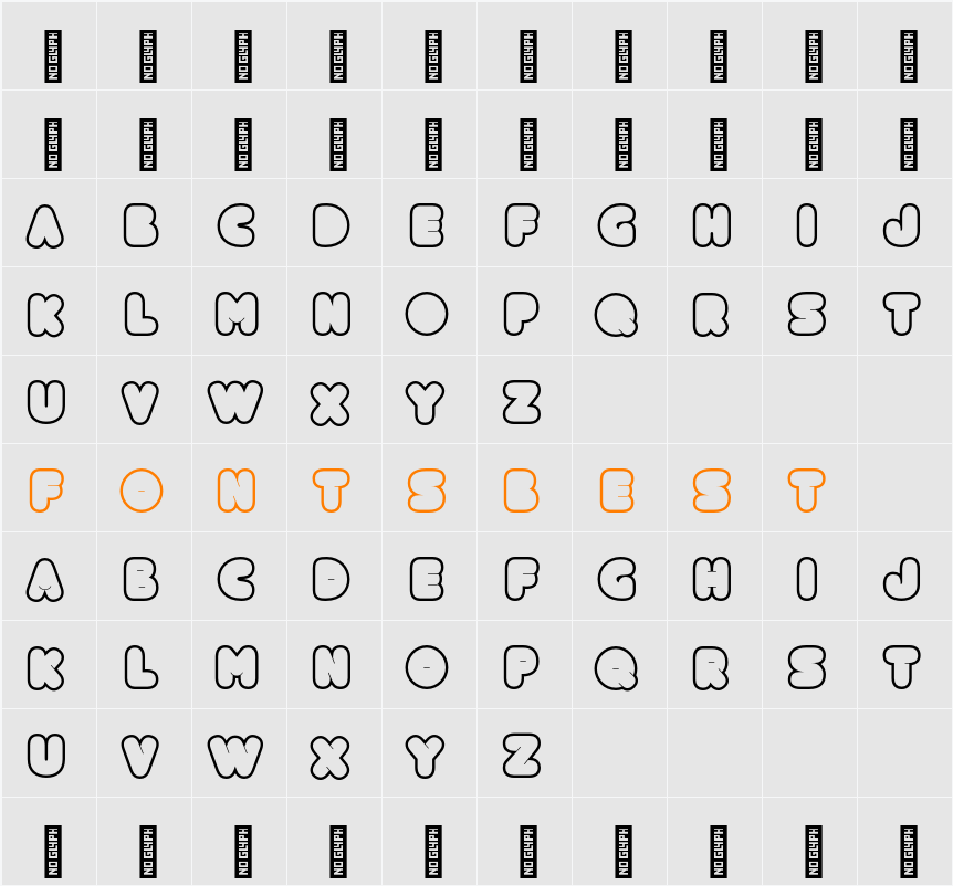Mekko Outline Character Map