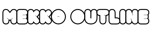 Mekko Outline Font Image