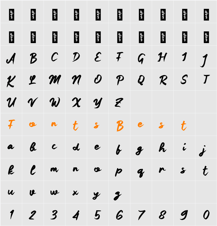 n Nyimut Character Map