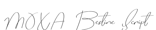 MOXA Bestine Script Font Image