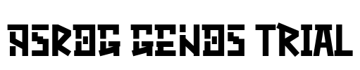 ASROG GENOS trial Font Image